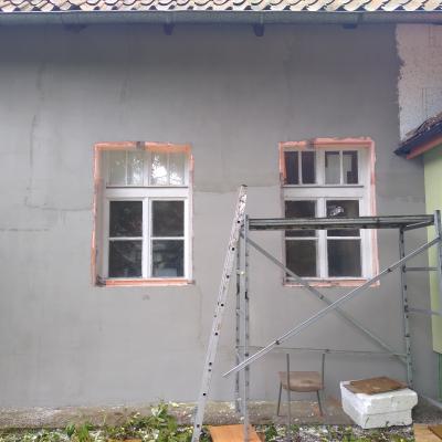 Ocieplenie ściany biura ROD